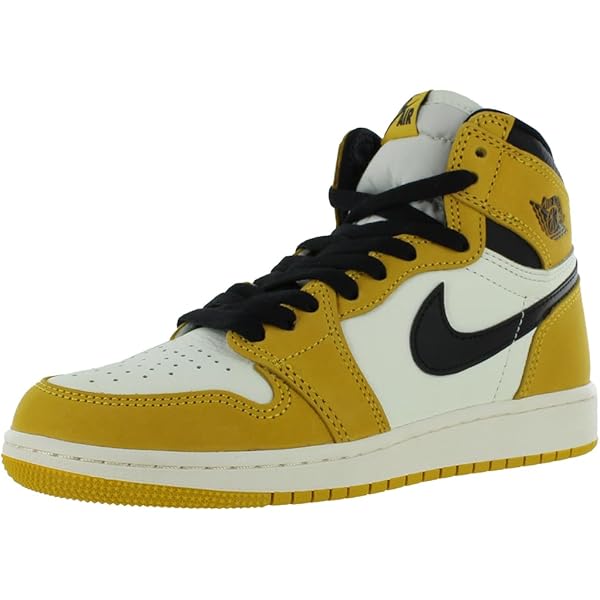 Amazon.com | NIKE Air Jordan 1 Retro High OG Yellow Ochre (DZ5485